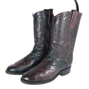 Dan Post Womens US7,5M Cherry Smooth Ostrich Leather Exotic Classic Roper Boots